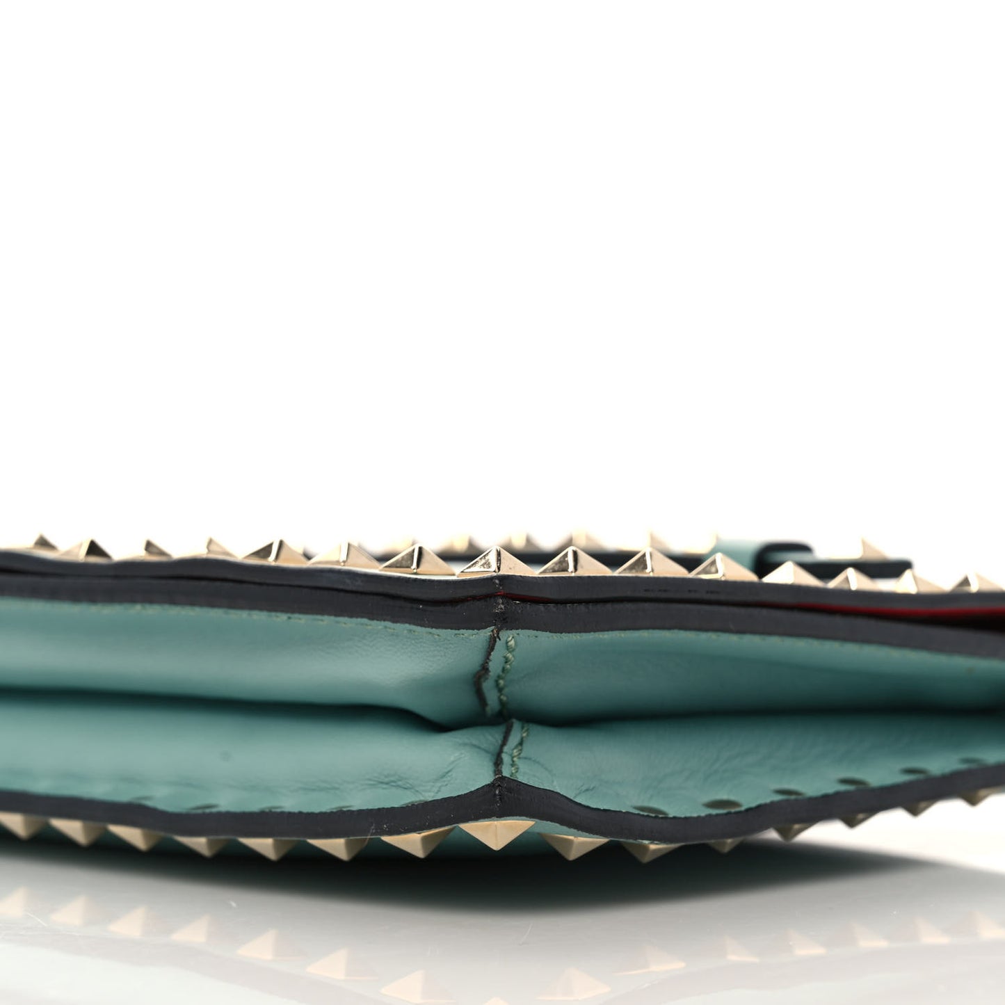 Nappa Rockstud Wristlet Clutch Morning Dew
