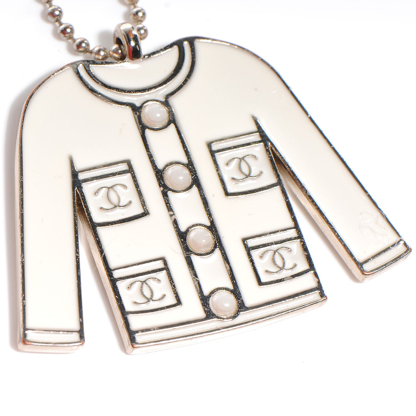 Pearl Enamel Blazer Jacket Charm