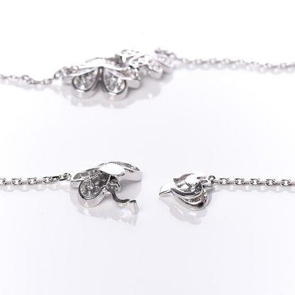 Van Cleef & Arpels 18K White Gold Diamond 9 Flowers Frivole Necklace 5 of 6