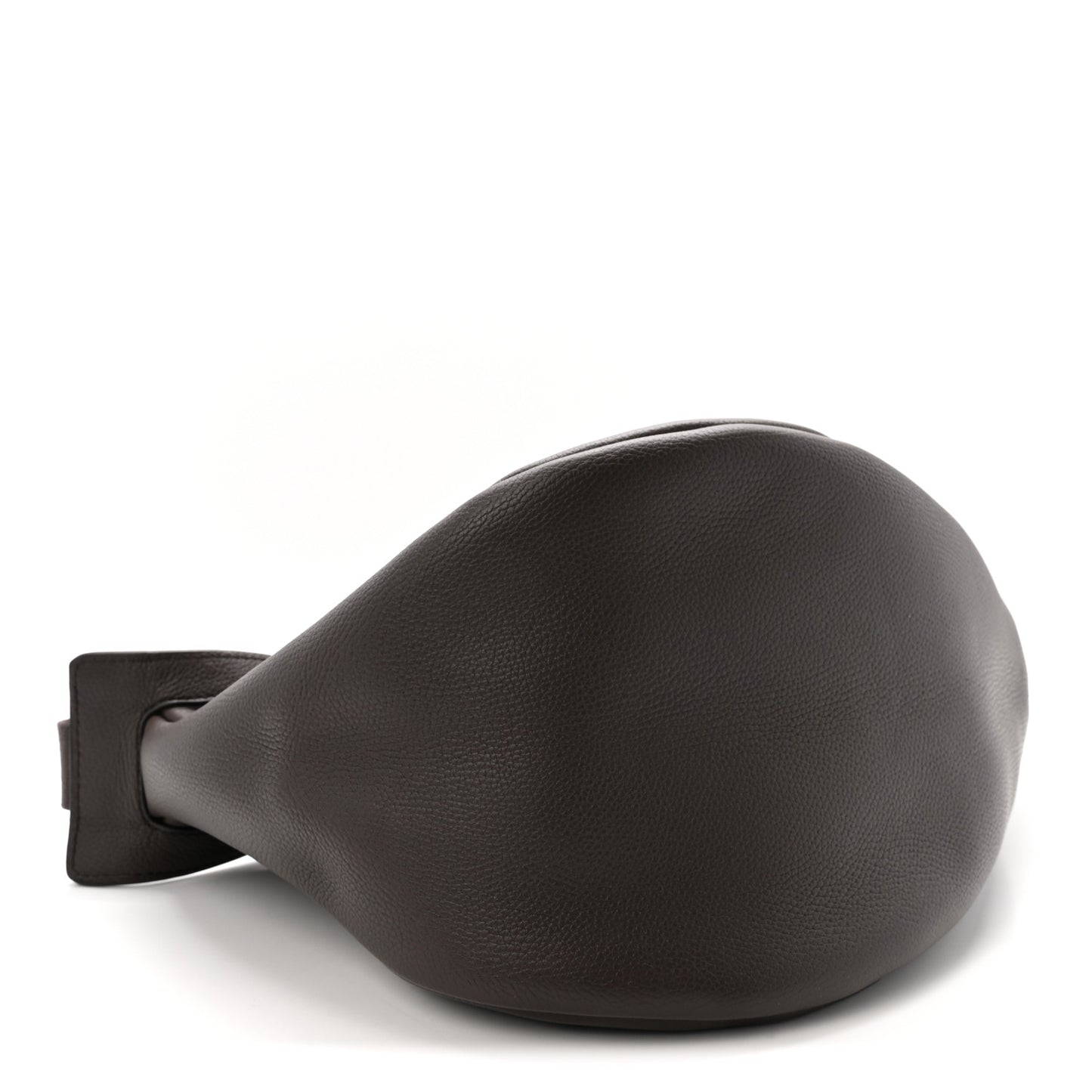 Grained Calfskin Large Slouchy Banana Bag Brunette