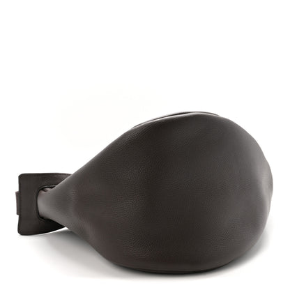 The Row Grained Calfskin Large Slouchy Banana Bag Brunette 4 of 10
