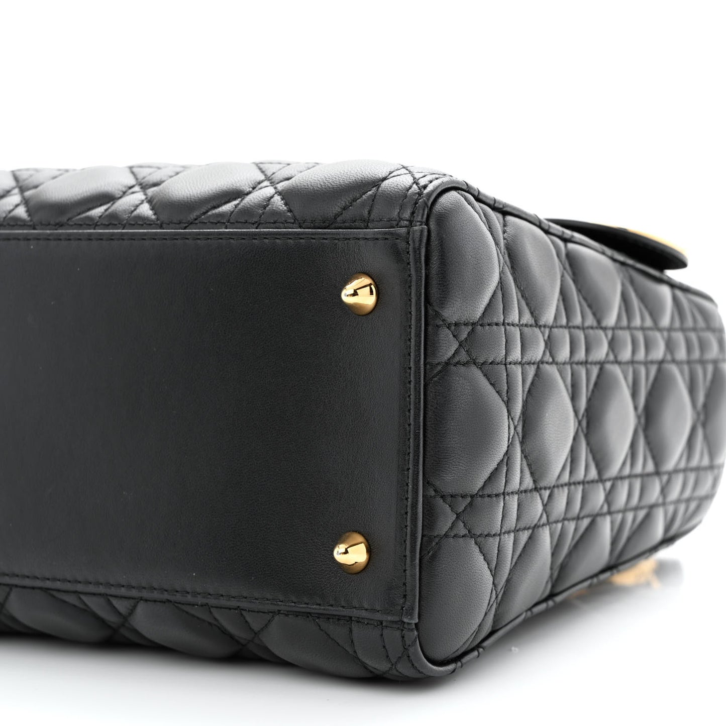 Lambskin Cannage Medium Lady Dior Black