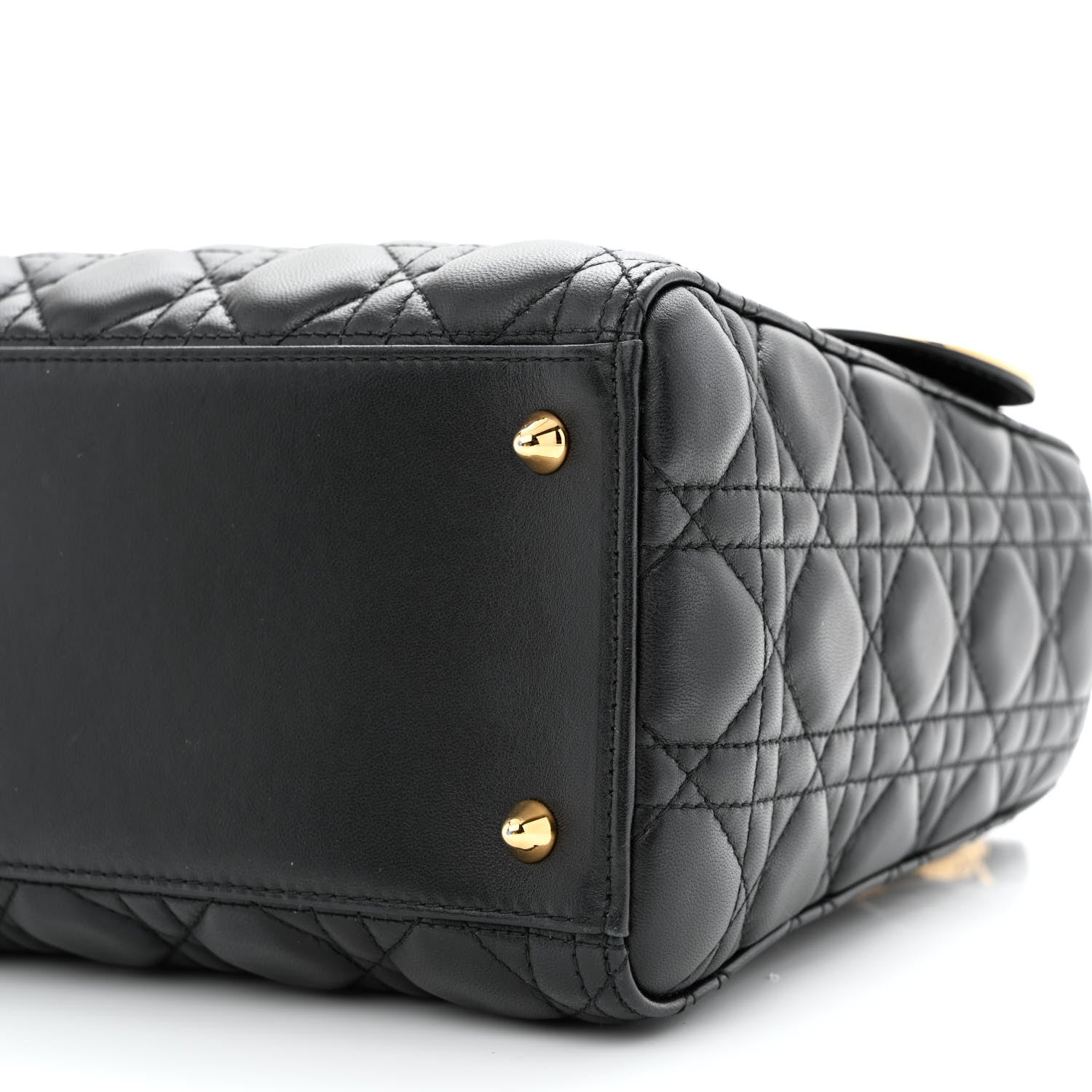 Christian Dior Lambskin Cannage Medium Lady Dior Black 10 of 10
