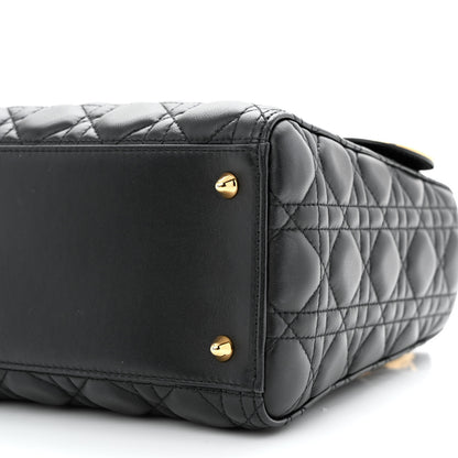 Christian Dior Lambskin Cannage Medium Lady Dior Black 10 of 10