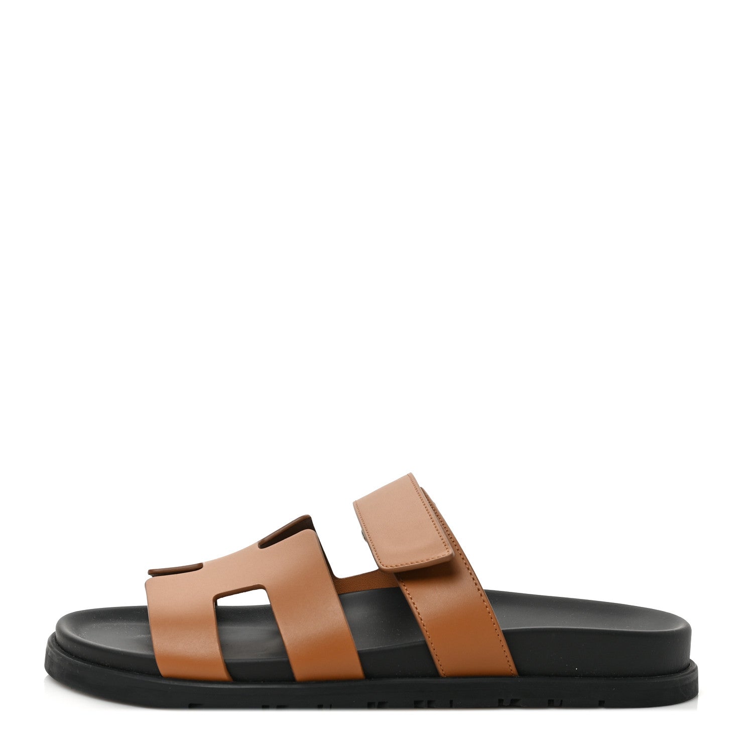 Hermes Calfskin Womens Chypre Sandals 40 Gold 1 of 9