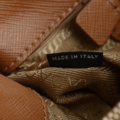 Prada Saffiano Large Galleria Double Zip Tote Caramel 8 of 9