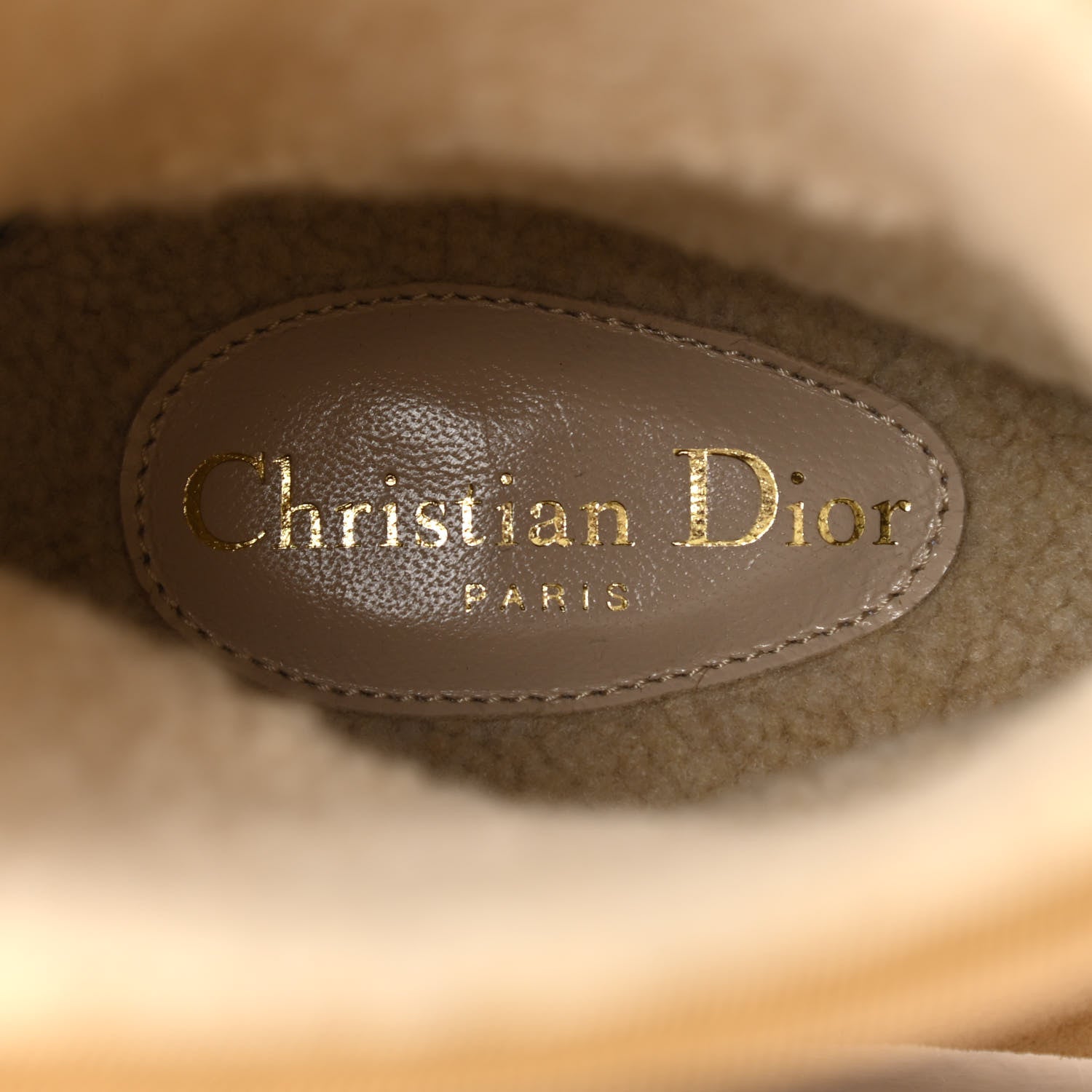 Christian Dior Calfskin Suede Shearling Granville Espadrille Boots 36 Natural 7 of 8