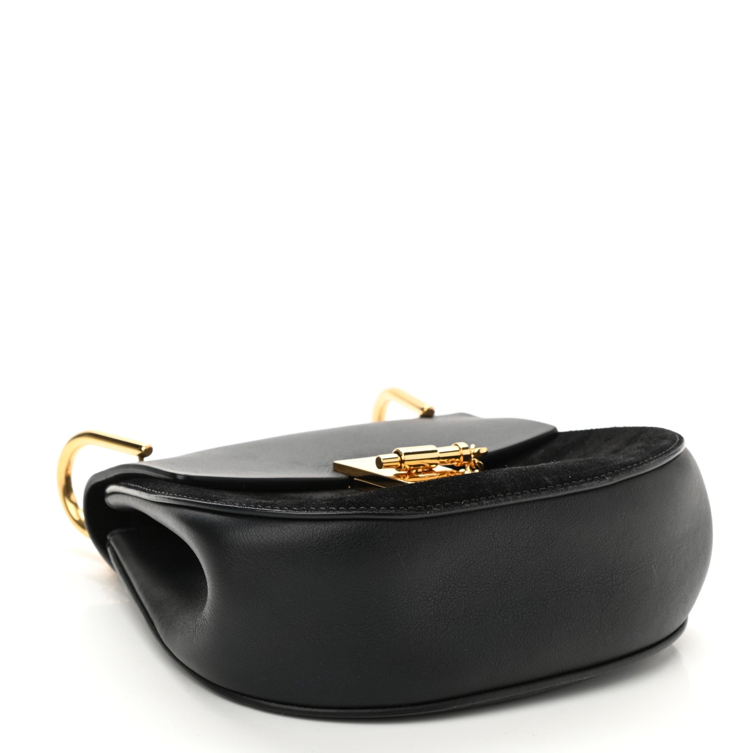 Chloe Suede Calfskin Mini Drew Shoulder Bag Black 4 of 8