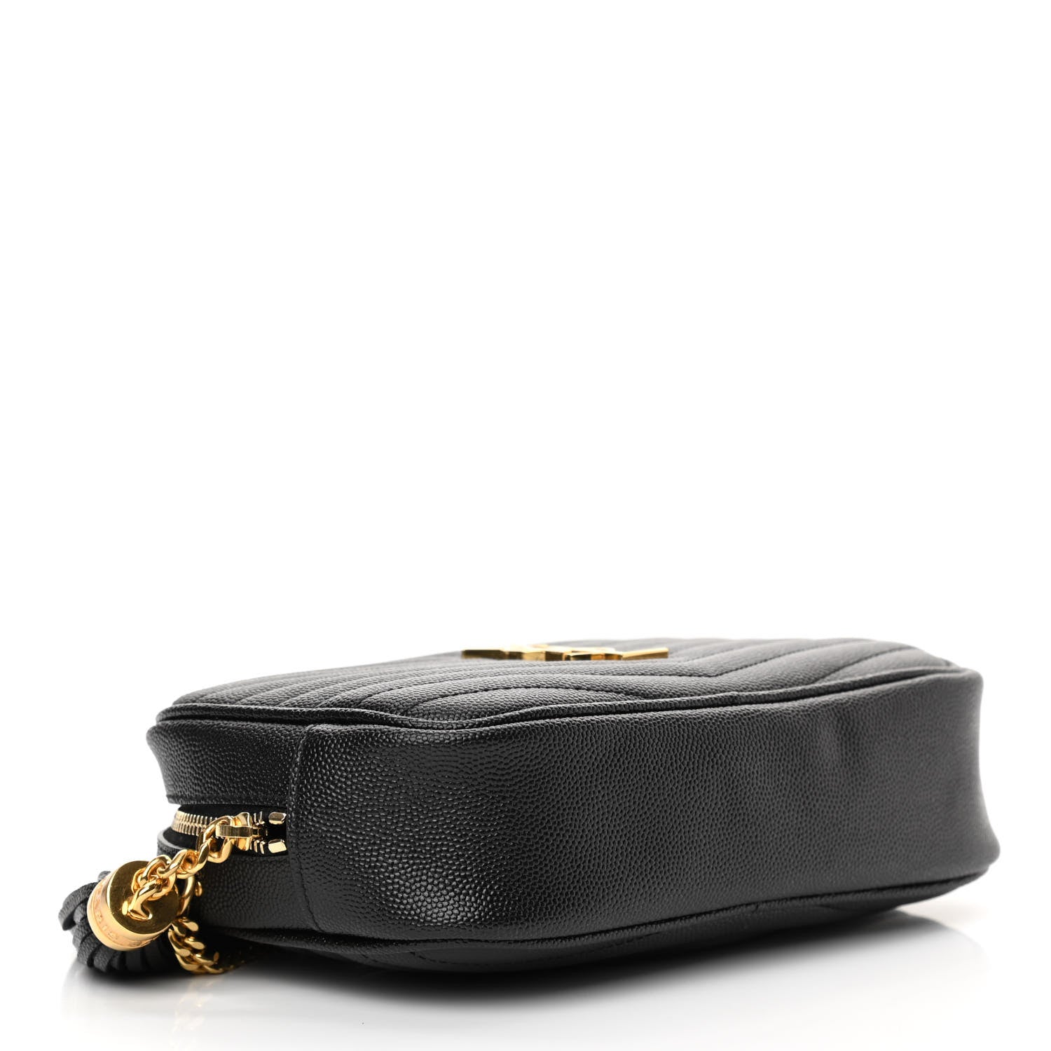 Saint Laurent Grain De Poudre Matelasse Monogram Mini Lou Camera Bag Black 4 of 9