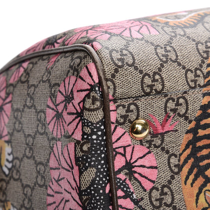 Gucci GG Supreme Monogram Bengal Medium Boston Beige PInk 10 of 14