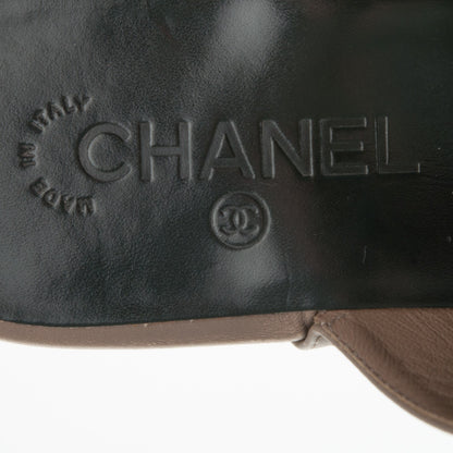 Chanel Calfskin Cork Cap Toe CC Clogs 38 Taupe Black 7 of 7