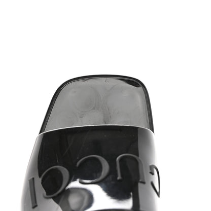 Gucci Rubber Gucci Logo Womens Platform 20/60mm Slide Sandals 38 Black 10 of 20