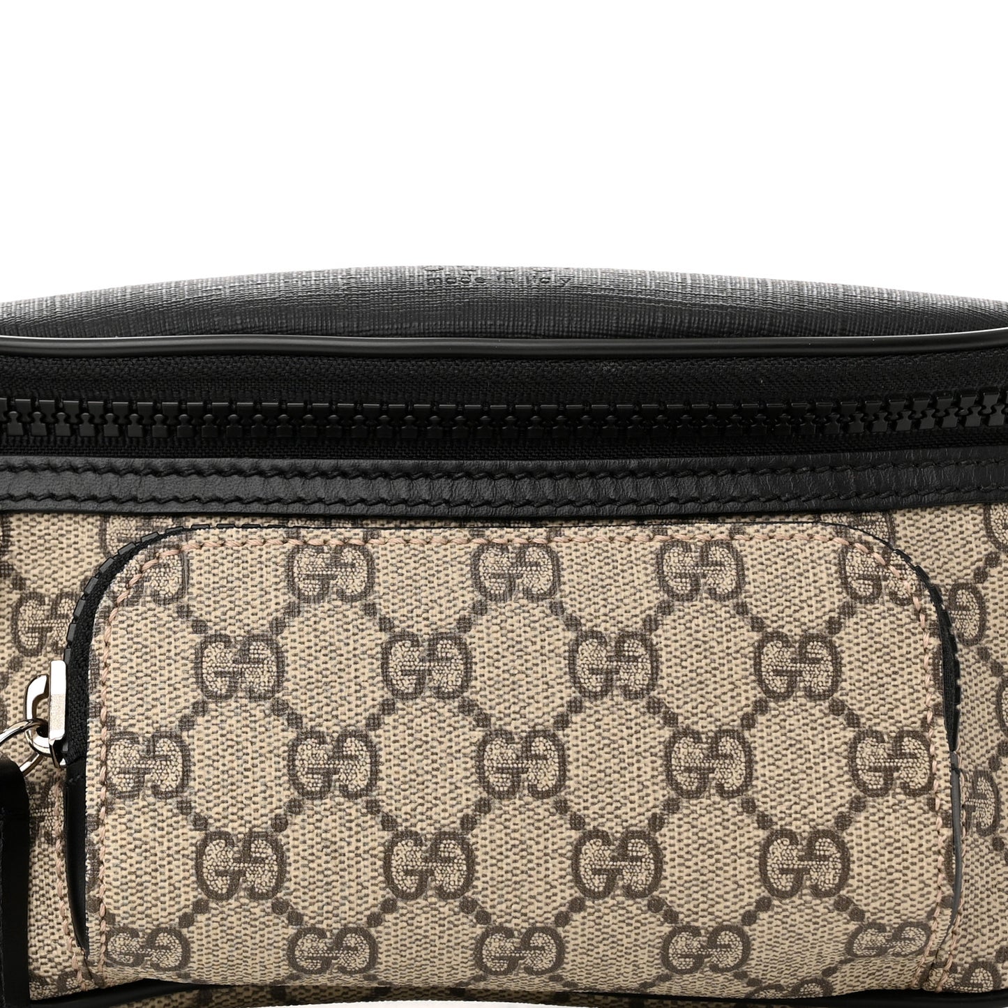 GG Supreme Monogram Belt Bag Black