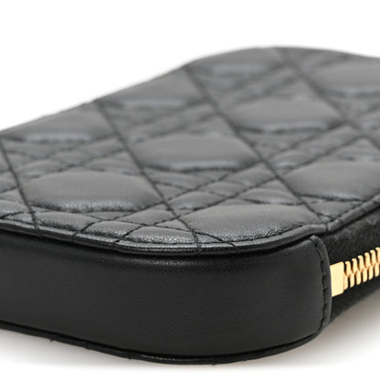 Christian Dior Lambskin Cannage Lady Dior Phone Holder Black 10 of 11