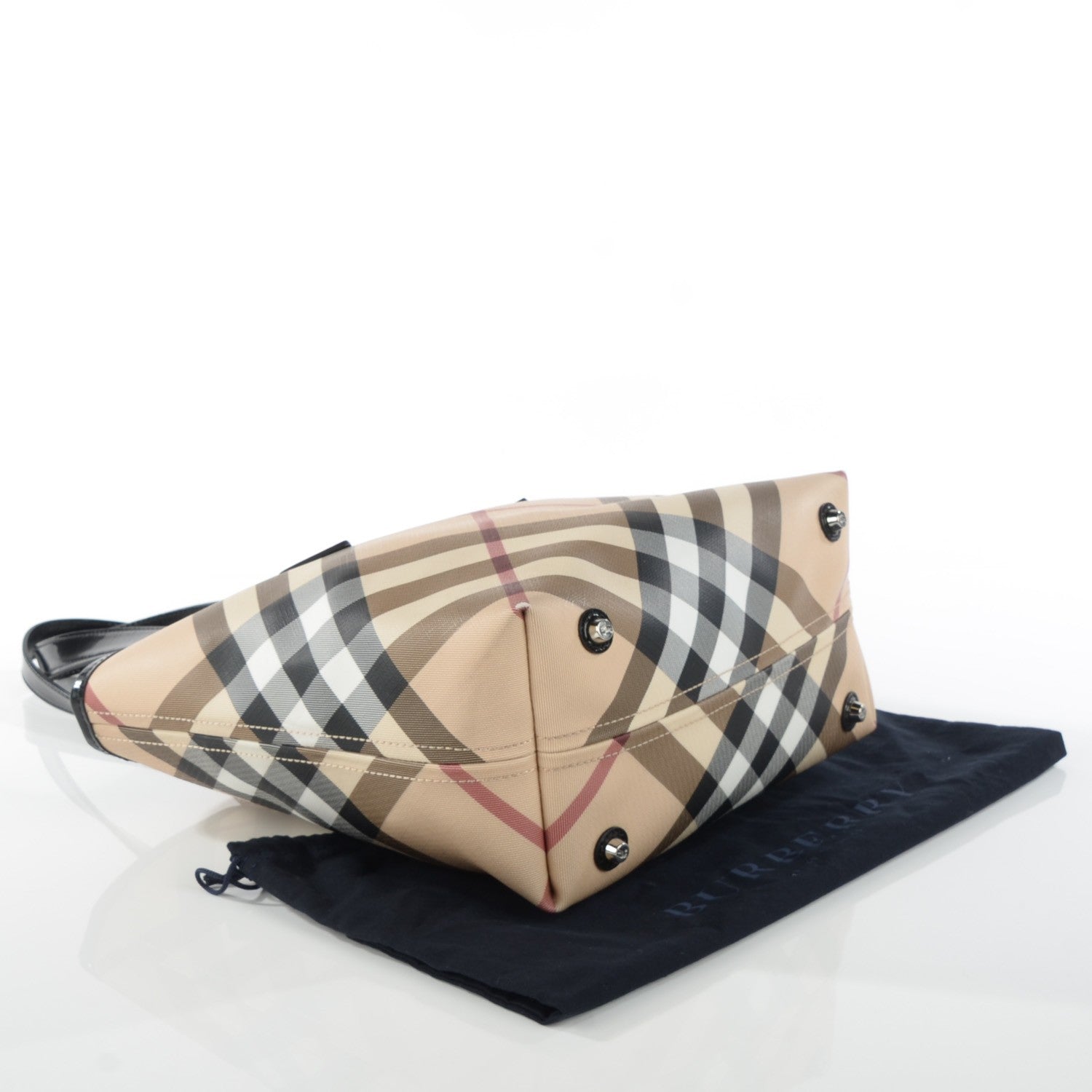 Burberry Supernova Check Stanton Tote Black 4 of 9