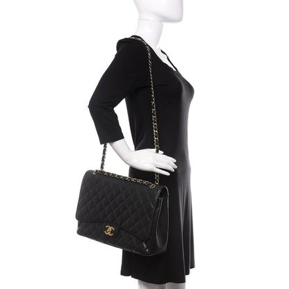 Chanel Caviar Quilted Maxi Double Flap Black 2 of 21