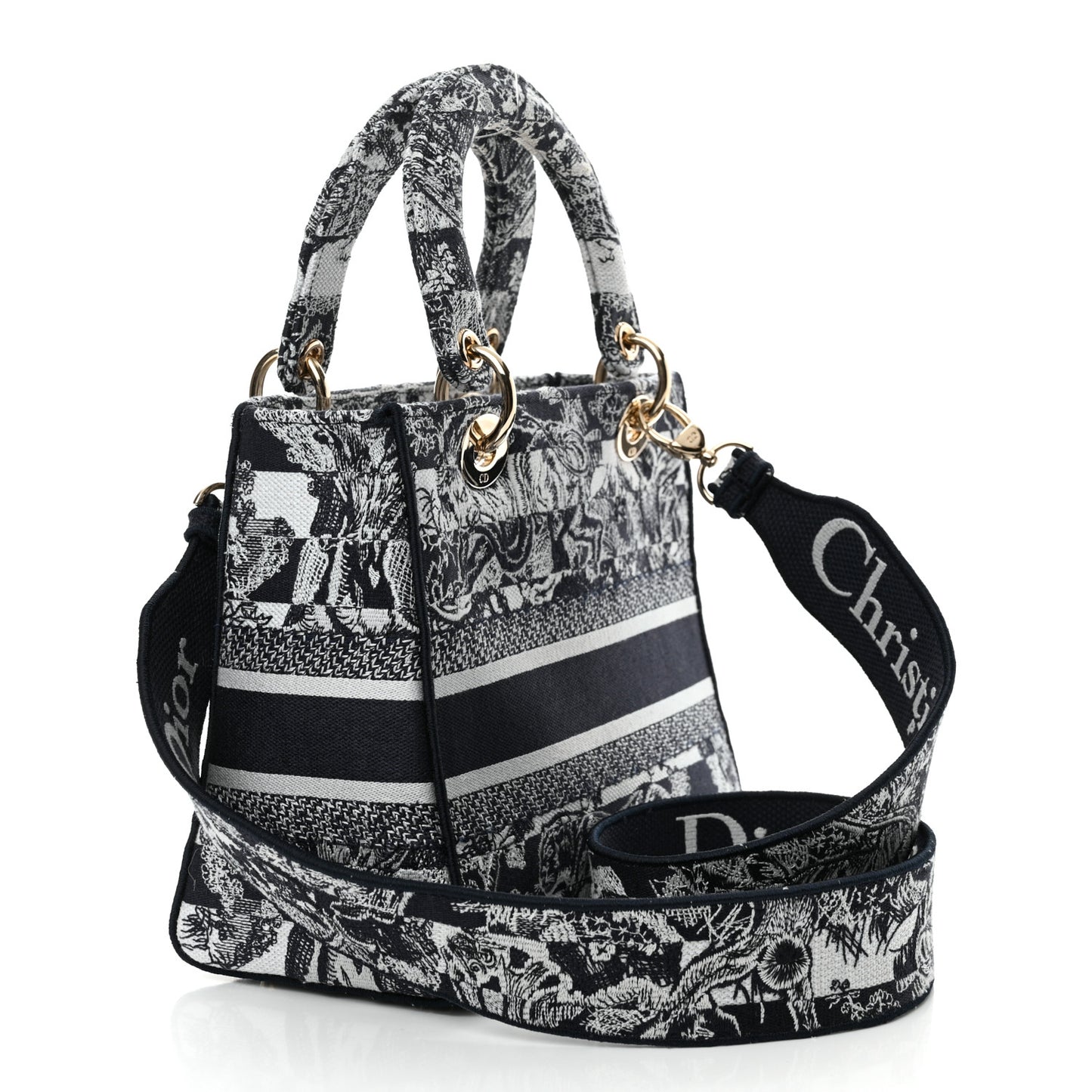 Canvas Toile De Jouy Embroidered Medium Lady D-Lite