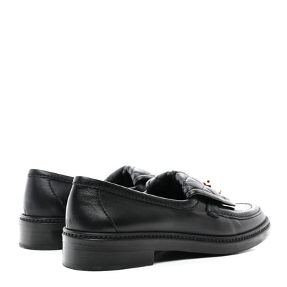 Chanel Lambskin Quilted CC Turnlock Loafers 35 Black 4 of 9