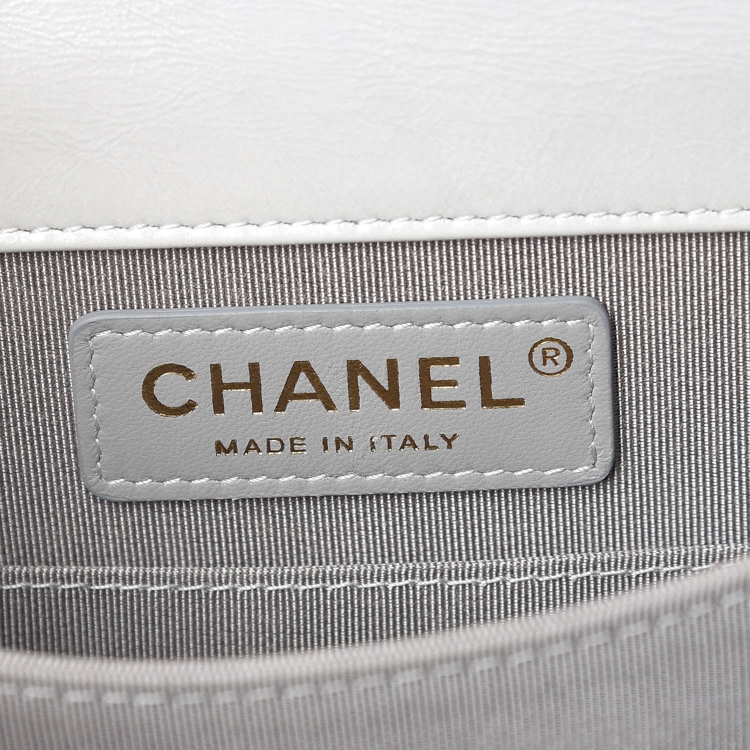 Chanel Calfskin Quilted North South Boy Flap Grey 6 of 10