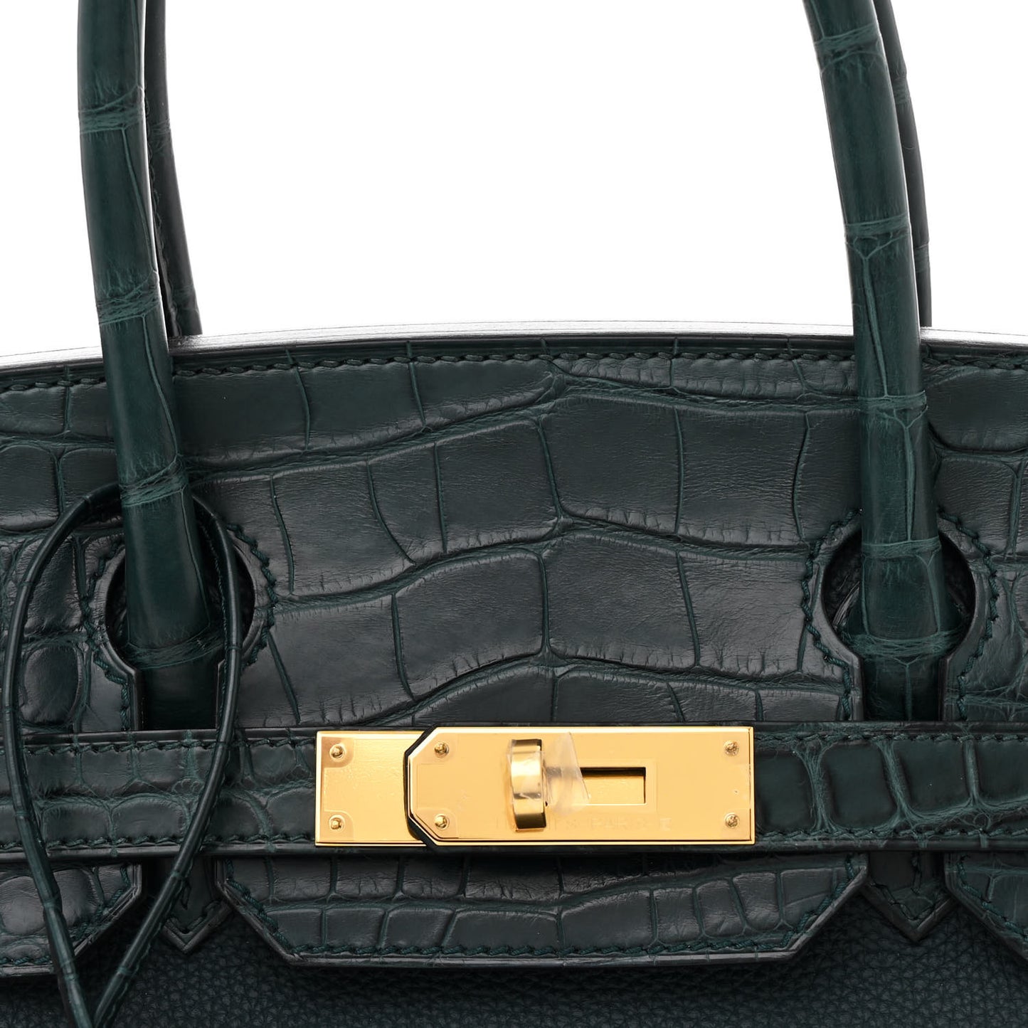 Togo Matte Alligator Birkin Touch 30 Vert Cypress