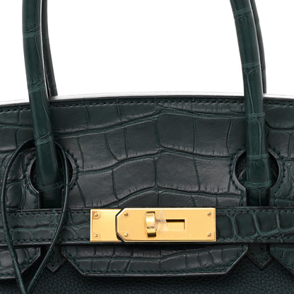 Hermes Togo Matte Alligator Birkin Touch 30 Vert Cypress 8 of 11