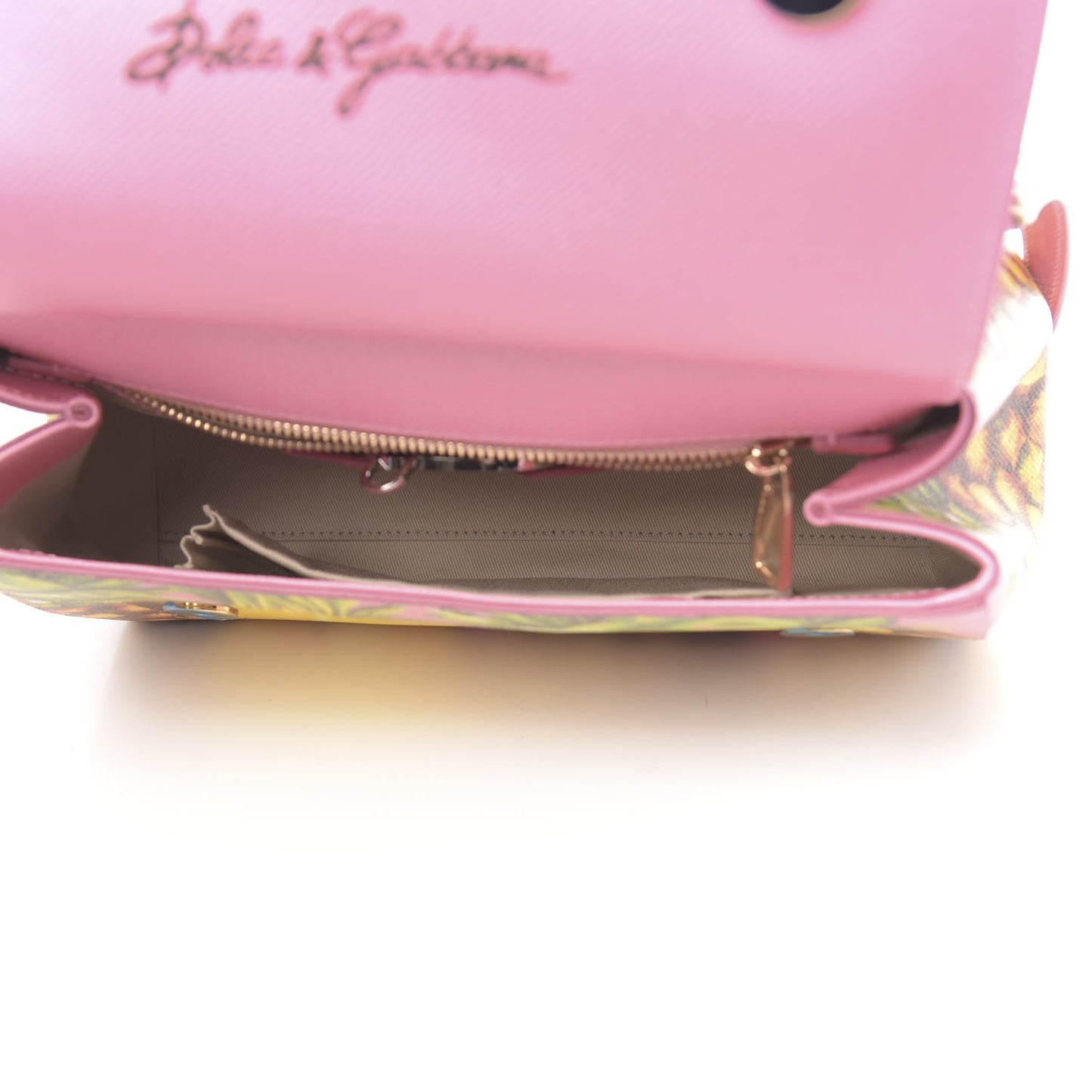Dauphine Pineapple Print Small Miss Sicily Satchel Rosa