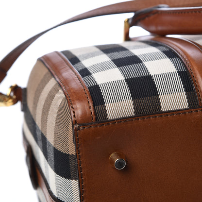 Burberry House Check Medium Alchester Bowling Bag Tan 19 of 23