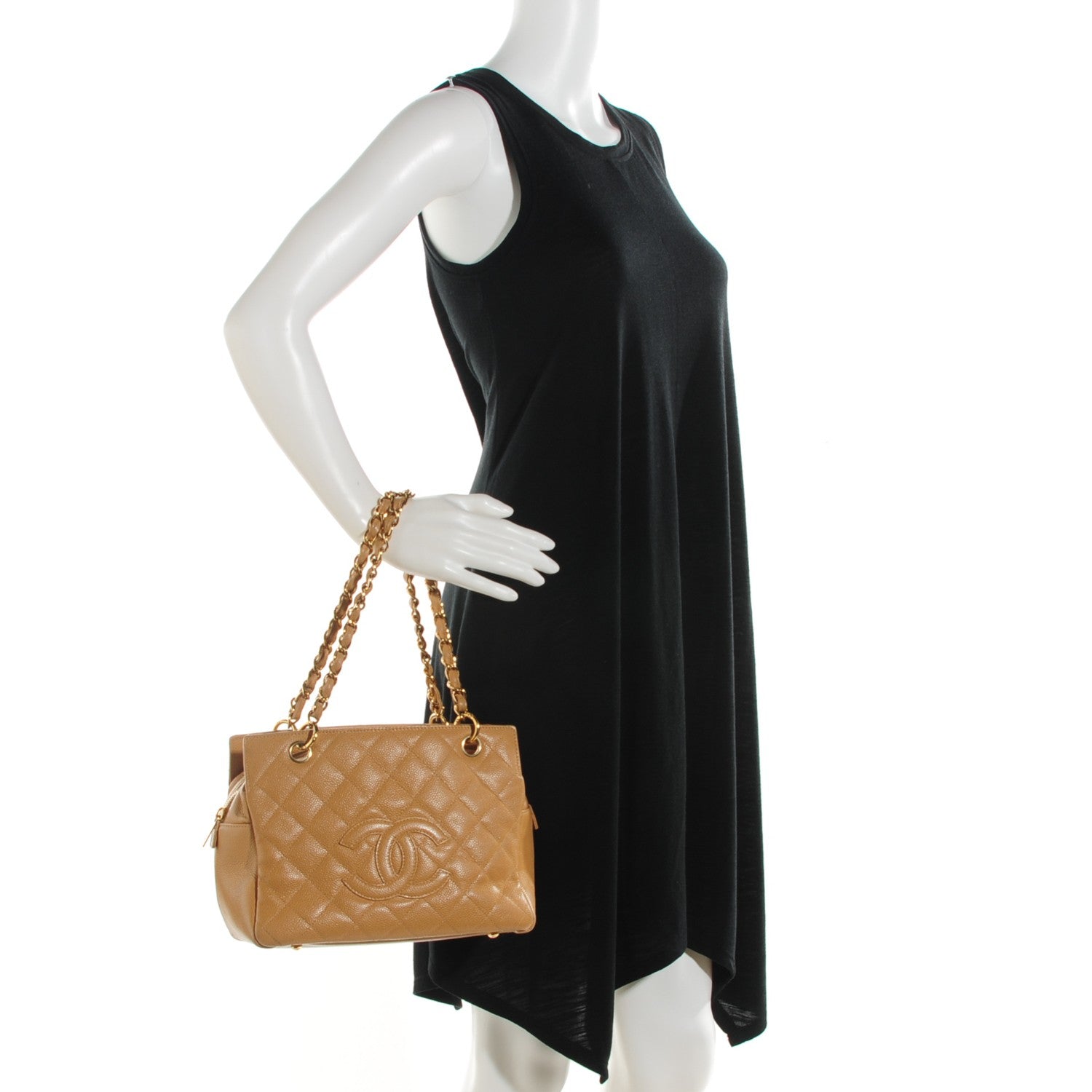 Chanel Caviar Quilted Petit Timeless Tote PTT Beige 2 of 13