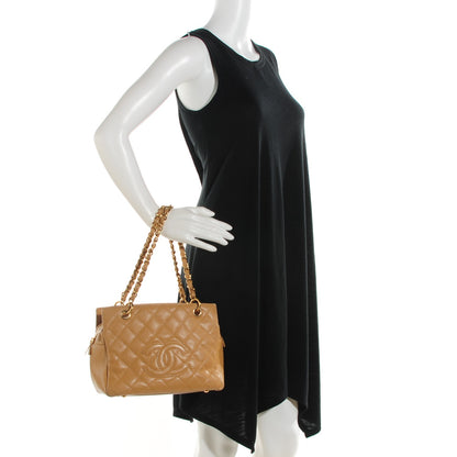 Chanel Caviar Quilted Petit Timeless Tote PTT Beige 2 of 13