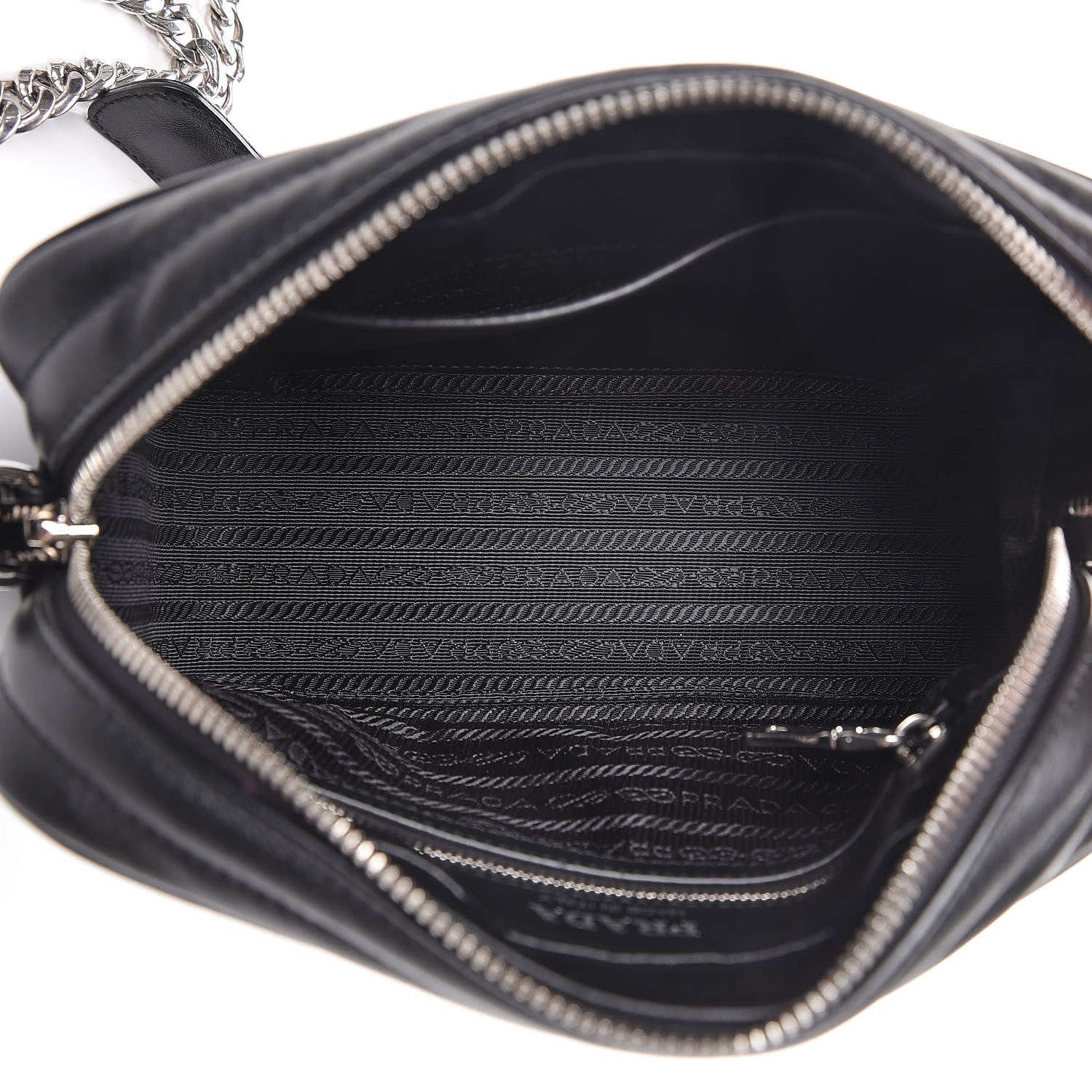 Prada Soft Calfskin Diagramme Crossbody Bag Black 5 of 6