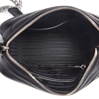 Prada Soft Calfskin Diagramme Crossbody Bag Black 5 of 6
