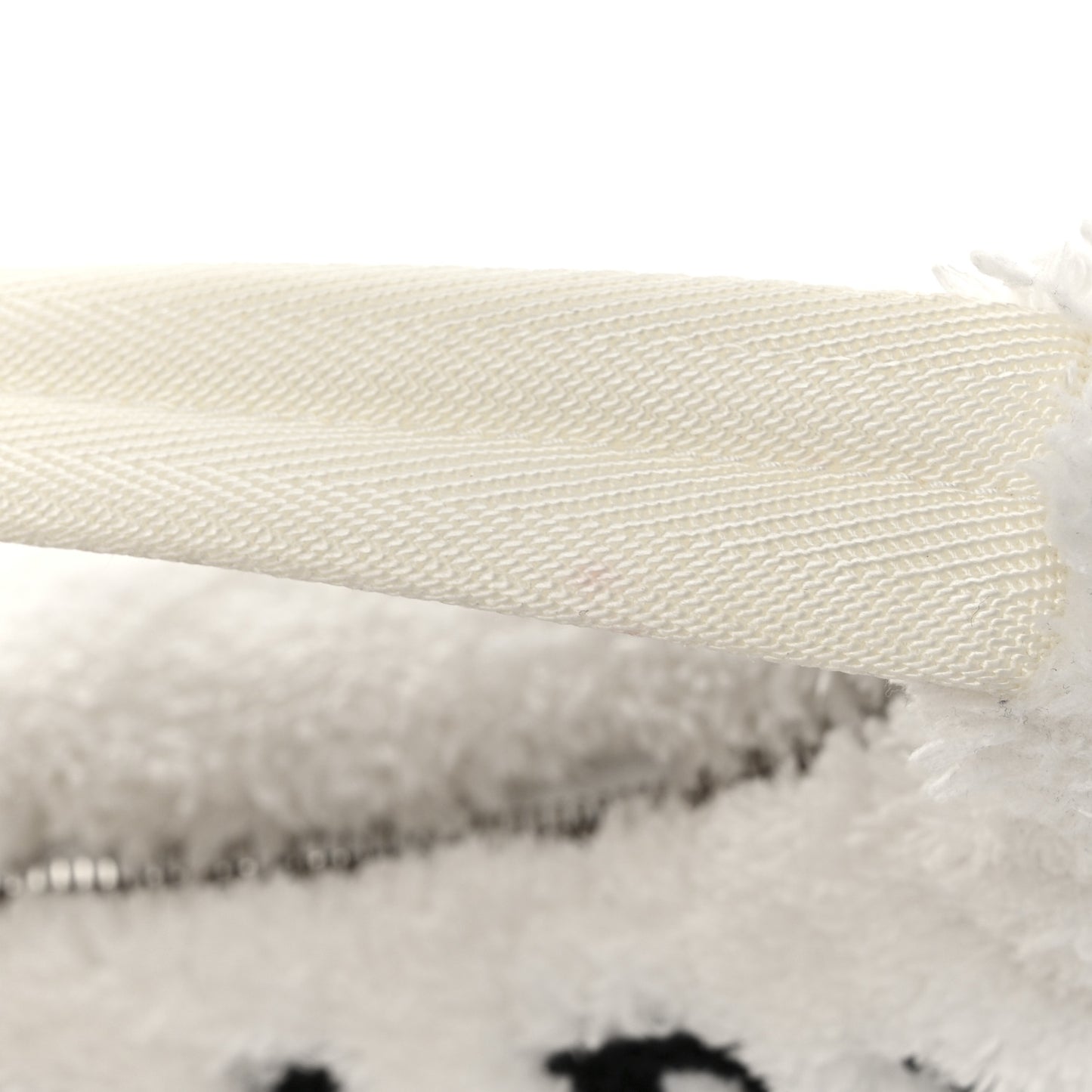 Terry Cloth Mini Re-Edition 2000 Bag White Black