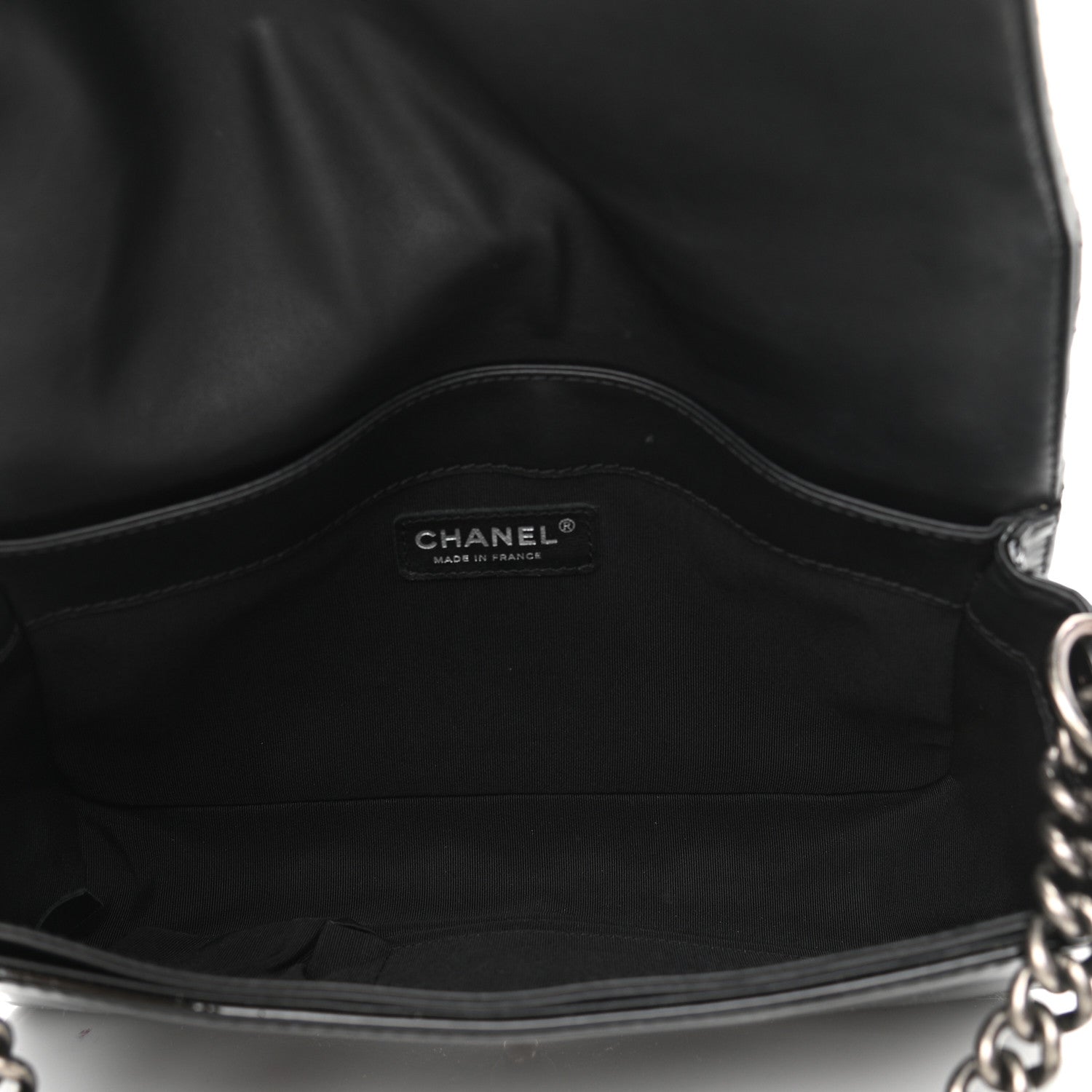 Chanel Patent New Medium Boy Reverso Flap Black 5 of 11
