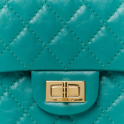 Chanel Aged Calfskin Quilted 2.55 Reissue 225 Flap Green 9 of 12