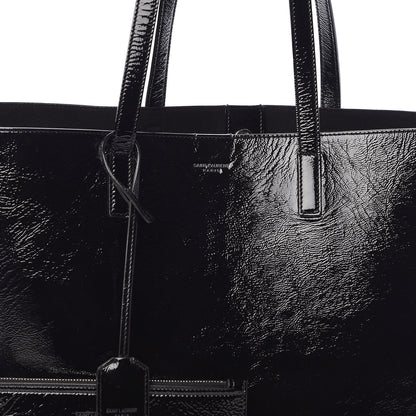 Saint Laurent Patent Calfskin Large Shopping Tote Black 8 of 10