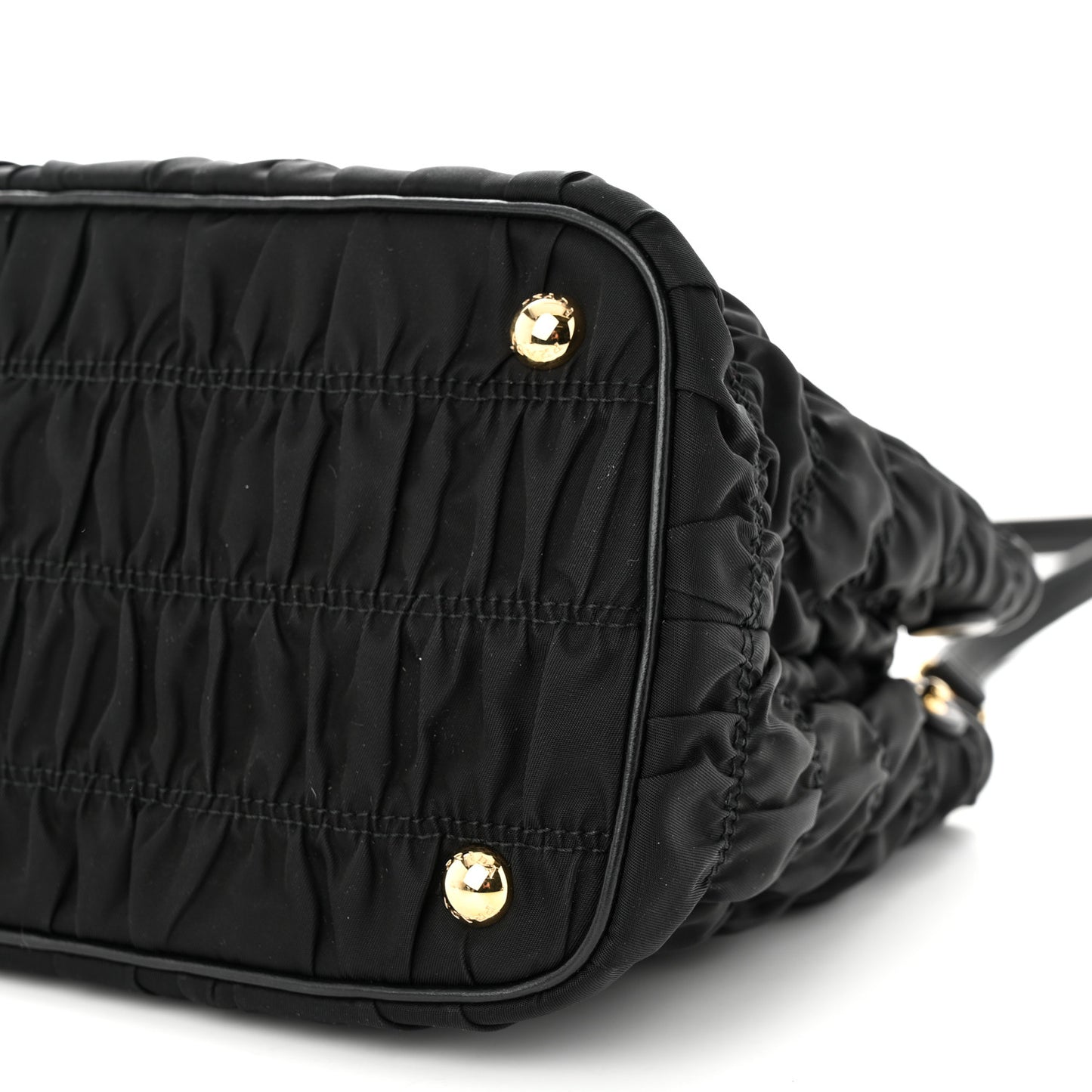 Tessuto Nylon Gaufre Small Tote Black