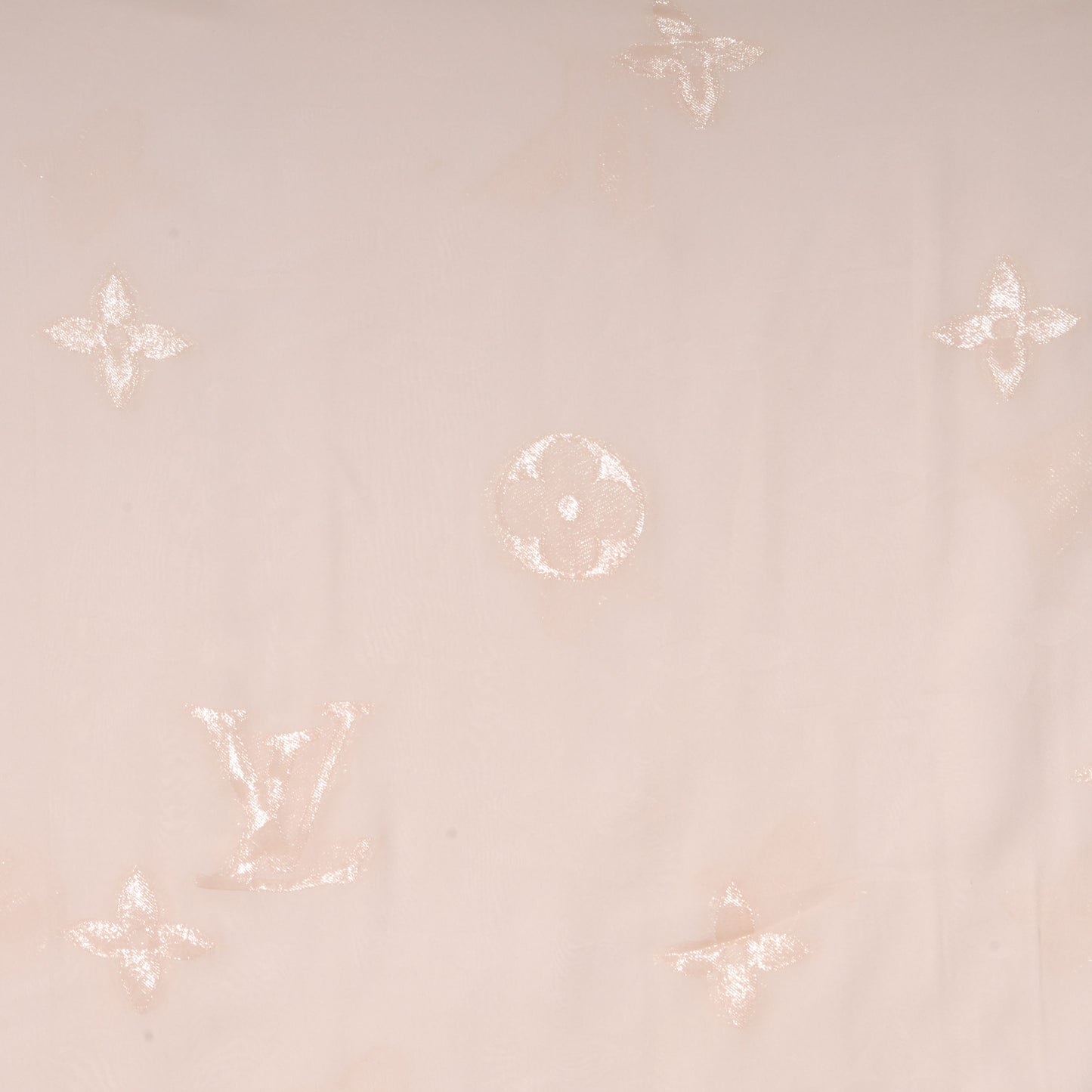 Silk Polyamide Glitter Monogram Shawl Beige