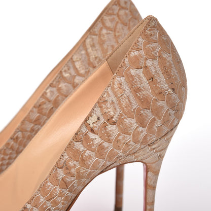Christian Louboutin Liege Embossed Decollete 554 100 Pumps 39 Beige 7 of 8