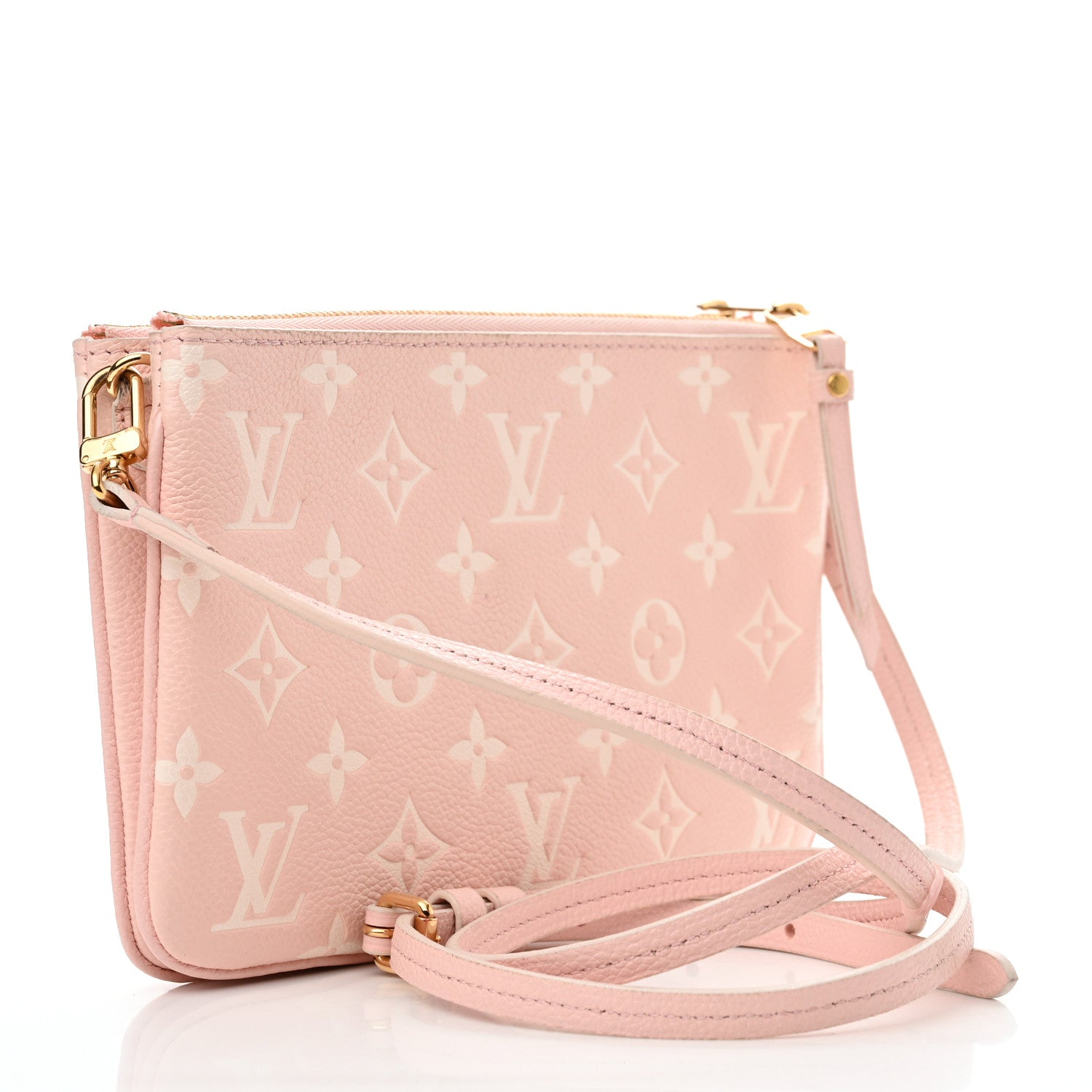 Louis Vuitton Empreinte Monogram Double Zip Pochette Rose 3 of 10