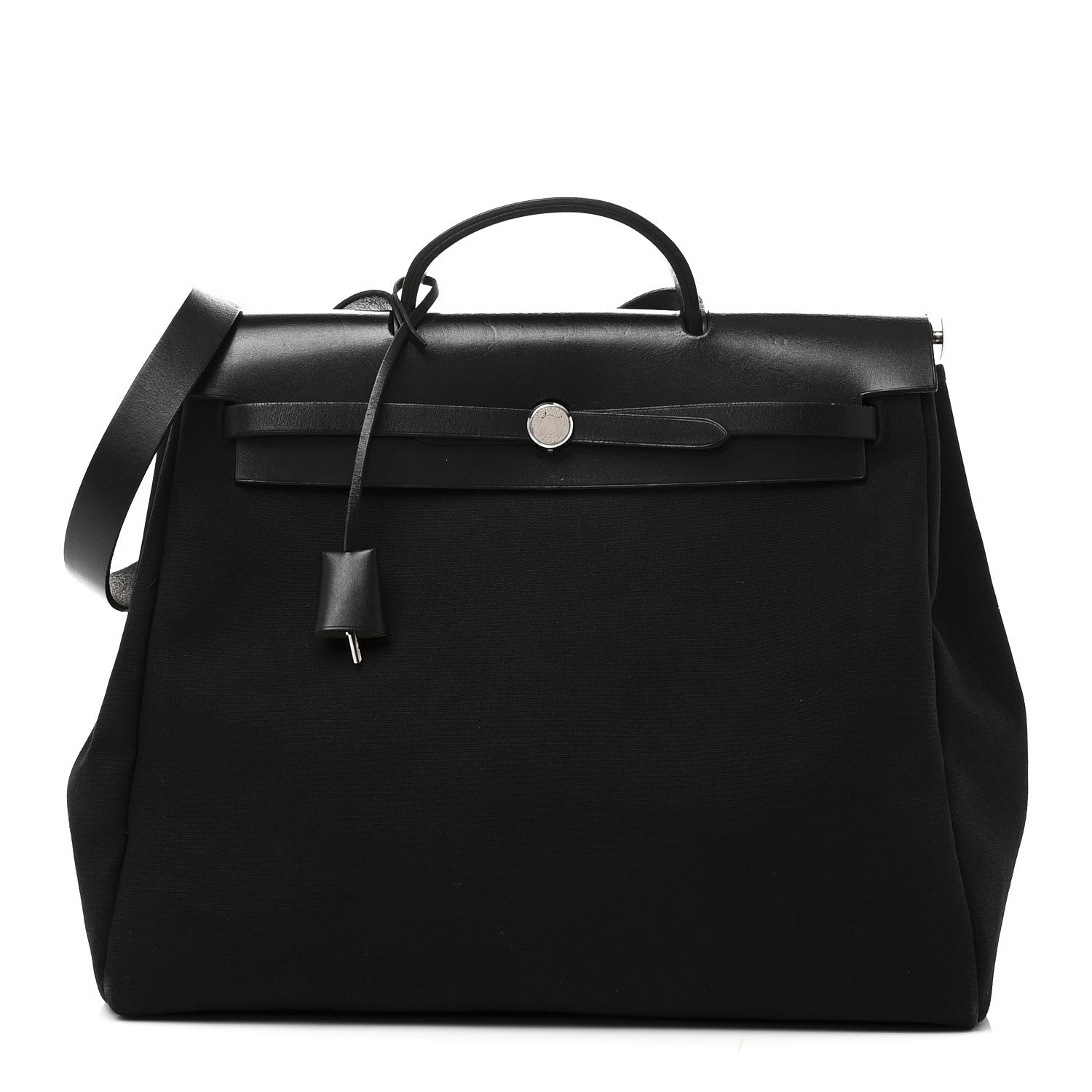 Hermes Toile Vache Calfskin Herbag 39 MM Black 1 of 10