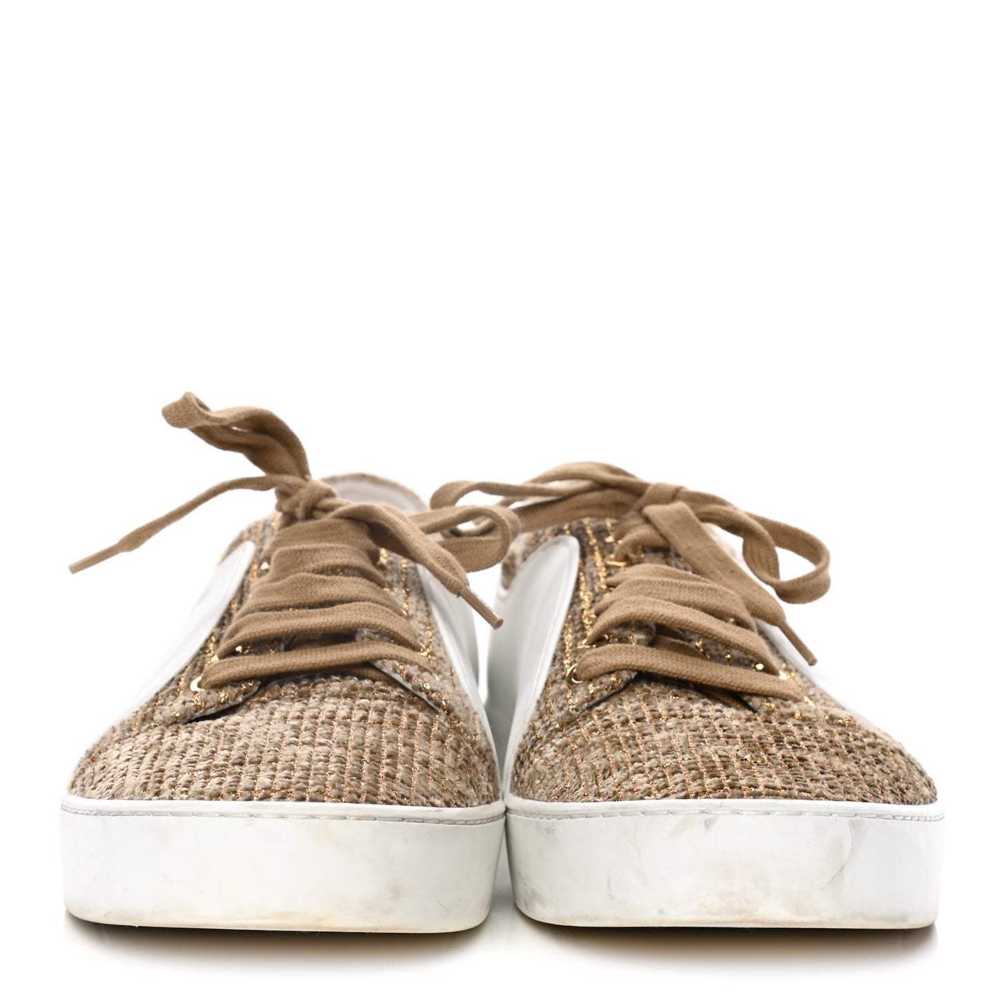 Fantasy Tweed Sneakers 40.5 Beige Gold