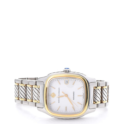 David Yurman Stainless Steel 18K Yellow Gold 35mm Thoroughbred Automatic Watch 3 of 11