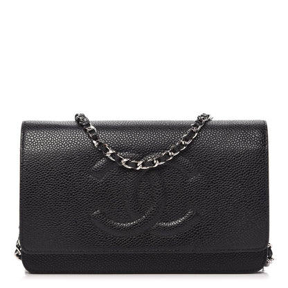 Chanel Caviar Timeless CC Wallet On Chain WOC Black 1 of 11