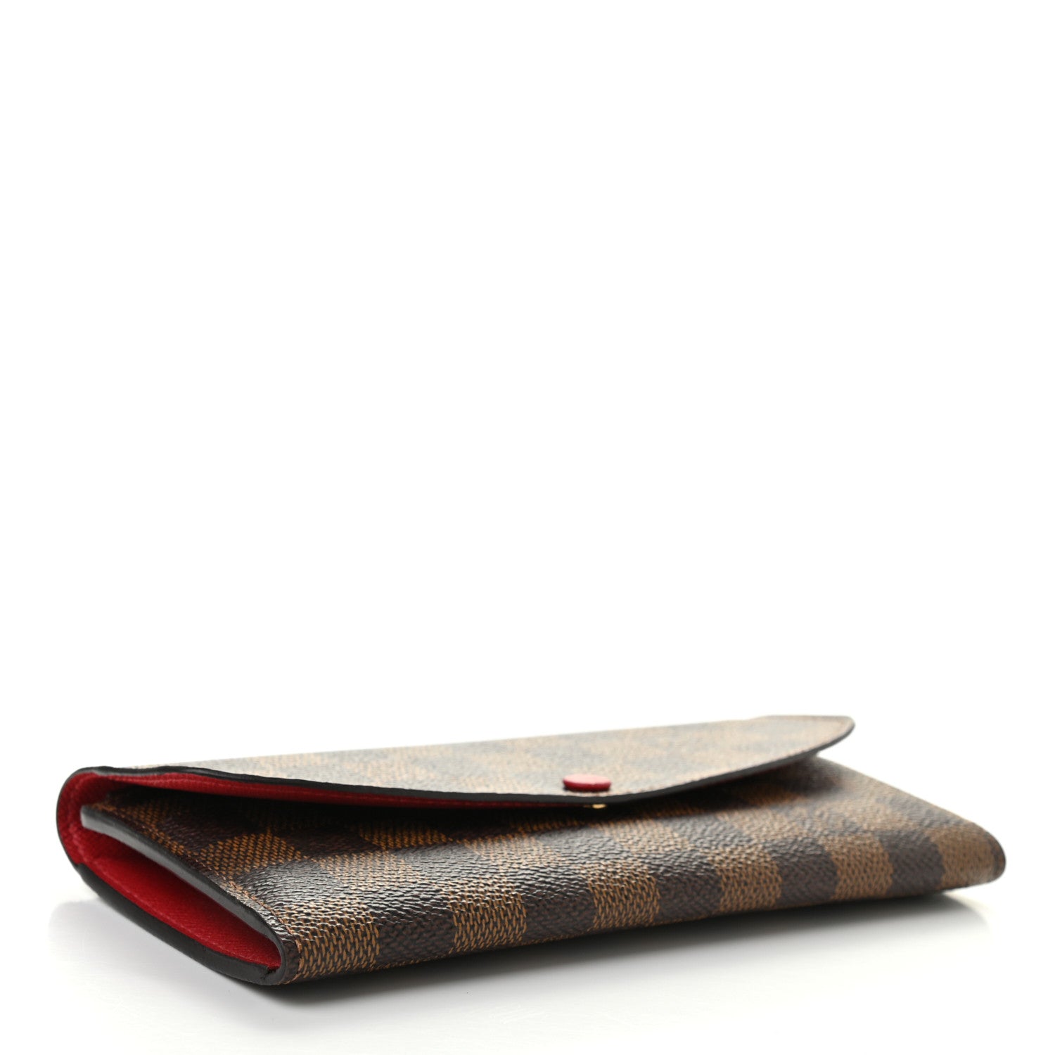Louis Vuitton Damier Ebene Emilie Wallet Red 4 of 10