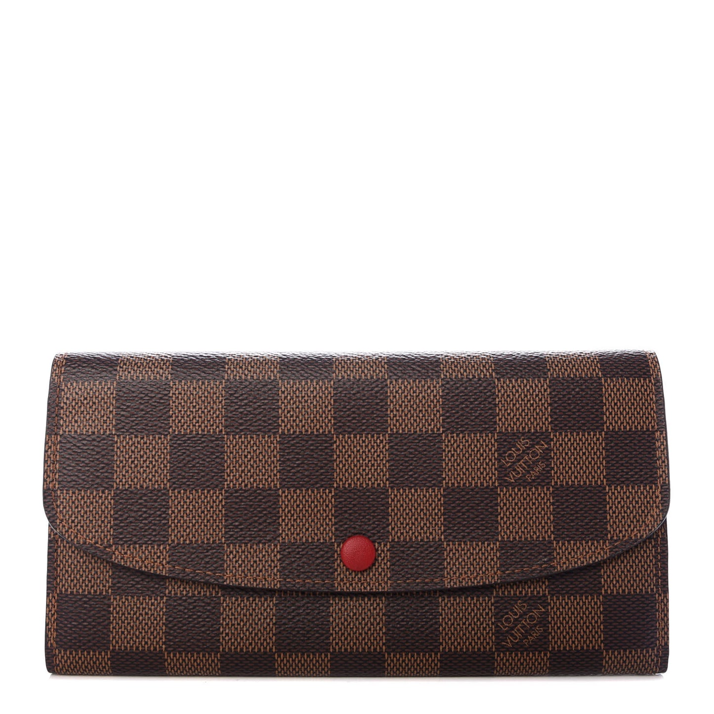 Damier Ebene Emilie Wallet Red