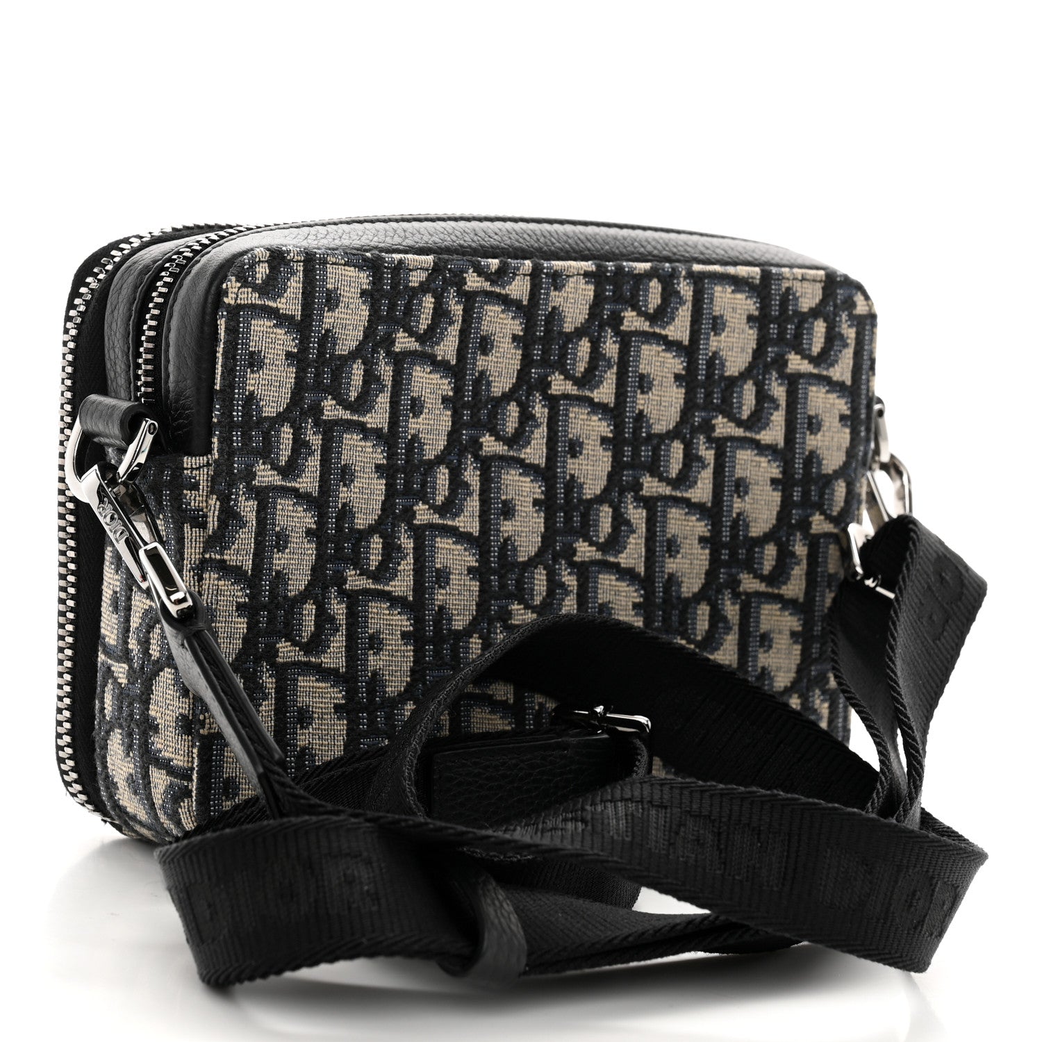 Christian Dior Oblique Pouch Navy Blue 3 of 11