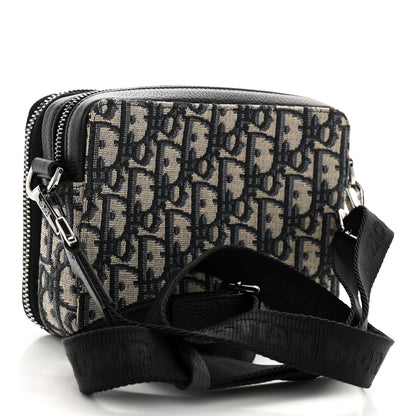Christian Dior Oblique Pouch Navy Blue 3 of 11