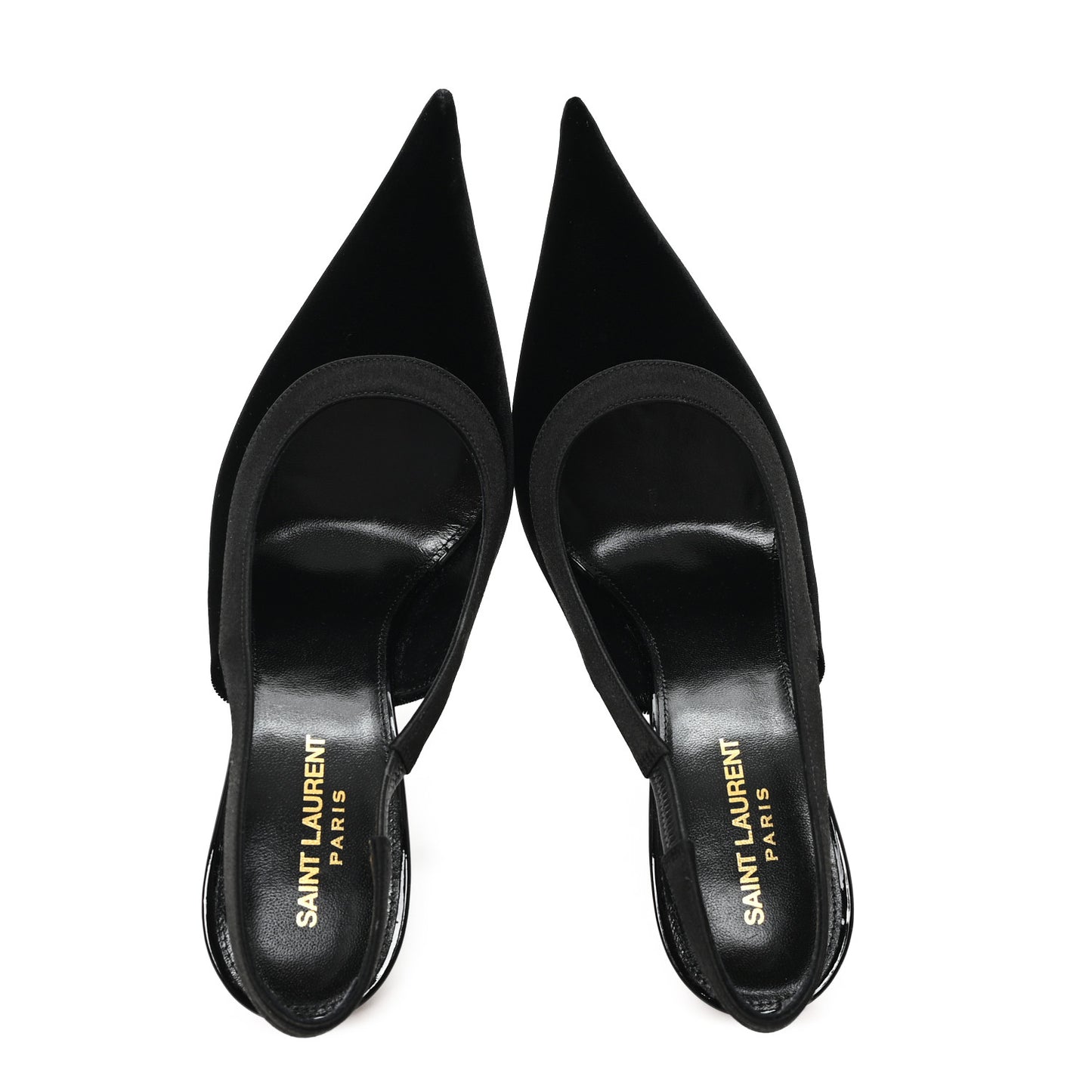 Velluto Master Raso Regale Victoire 115 Slingback Pumps 40 Black