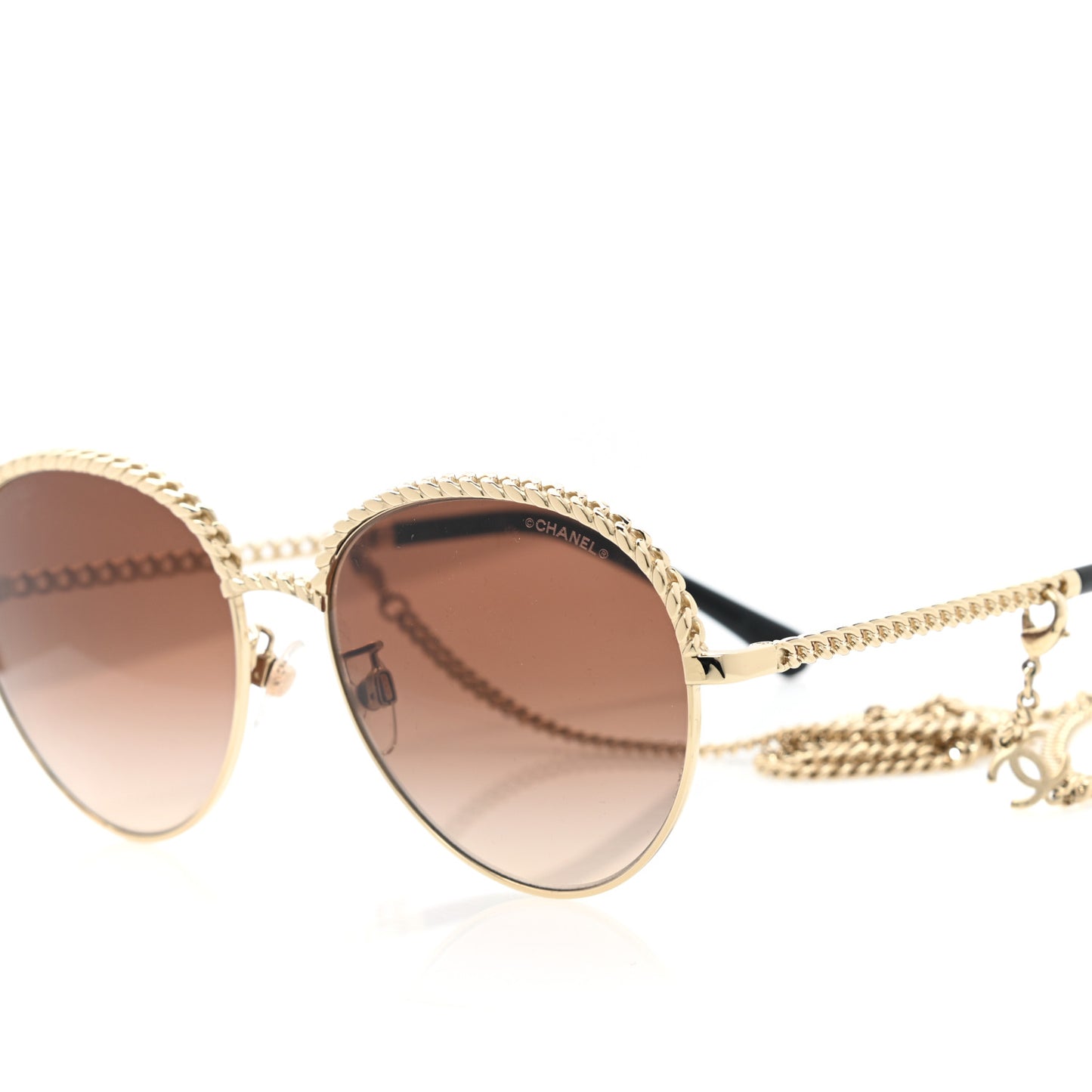 Chain Pantos Sunglasses 4242 Gold Brown