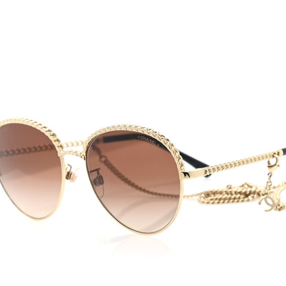 Chanel Chain Pantos Sunglasses 4242 Gold Brown 6 of 8
